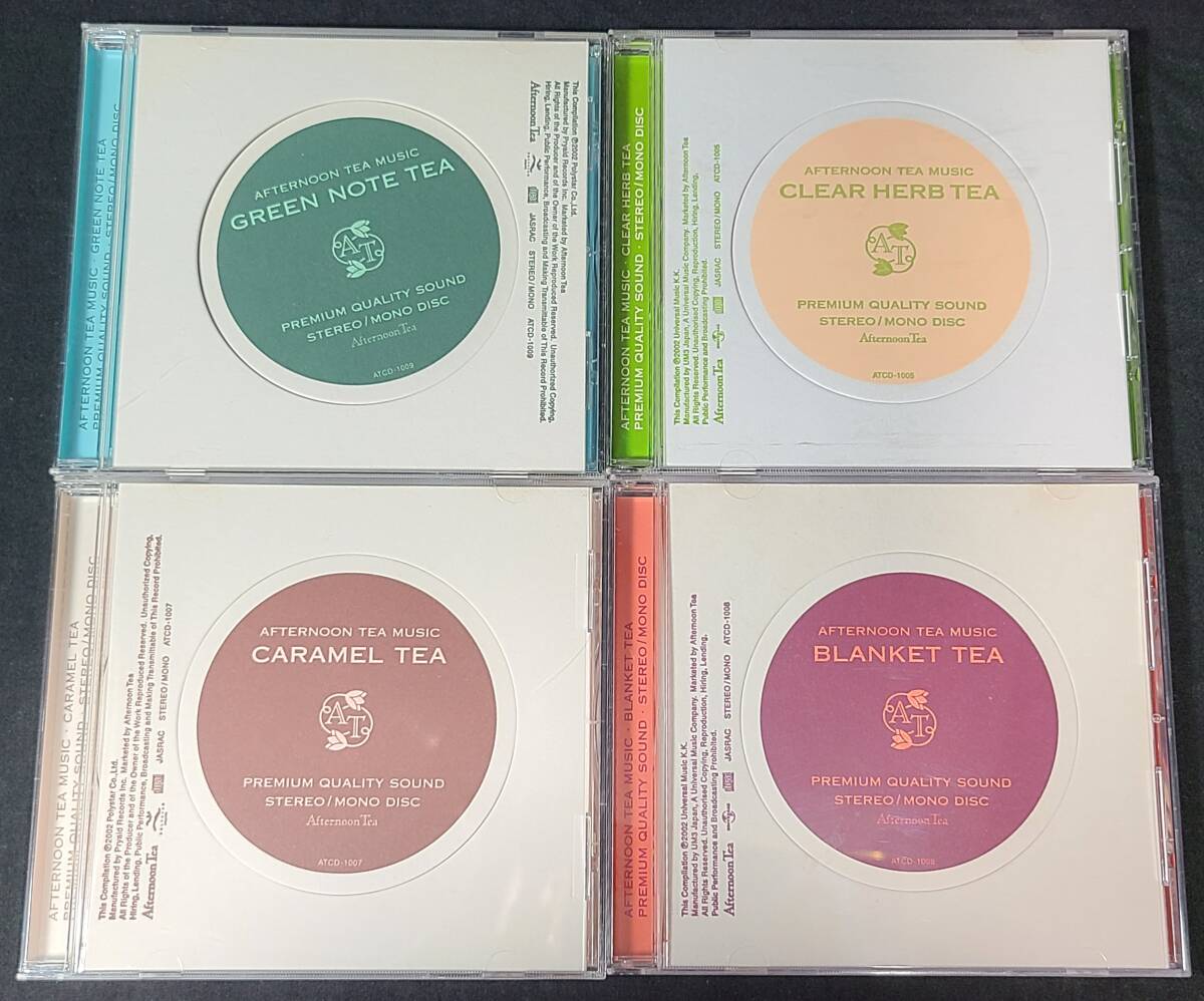 ykbd/25/1115/ym180/pk310/Y/ Afternoon Tea Music CD 4枚セット GREEN NOTE TEA / CARAMEL TEA / BLANKET TEA / CLEAR HERB TEA拍卖