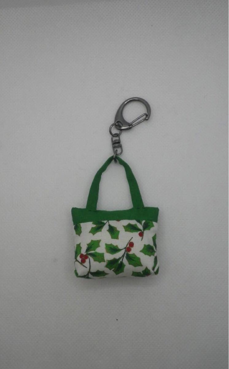 キーホルダー ミニミニバック型 クリスマス柄④ ハンドメイド 拍卖