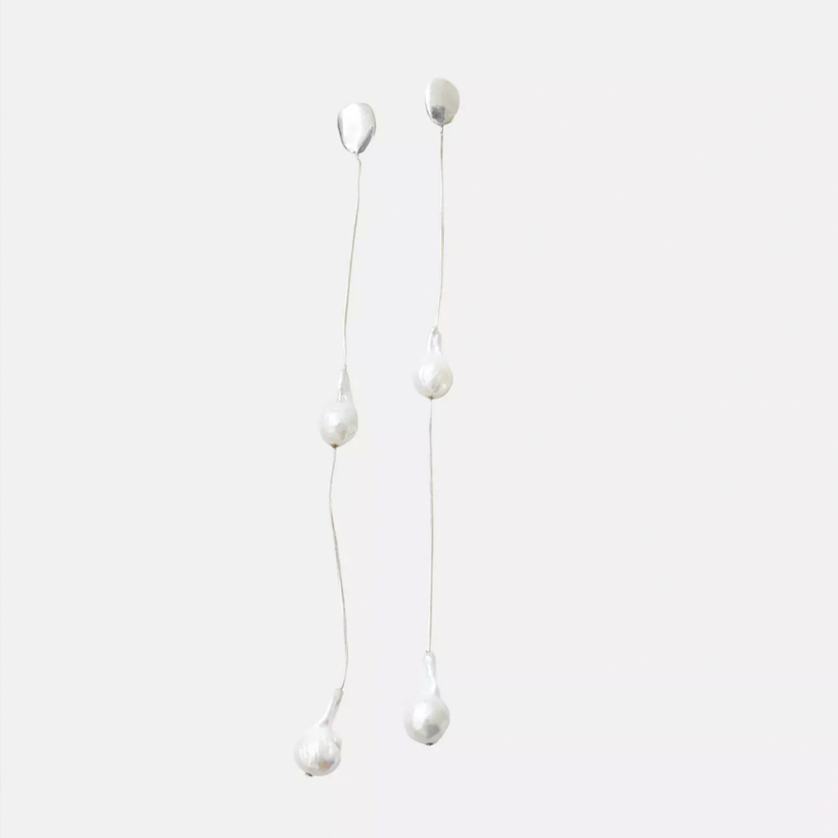 HERNAN HERDEZ Baroque Pendant Earrings / エルナンエルデス シルバー パール ピアス ペア拍卖