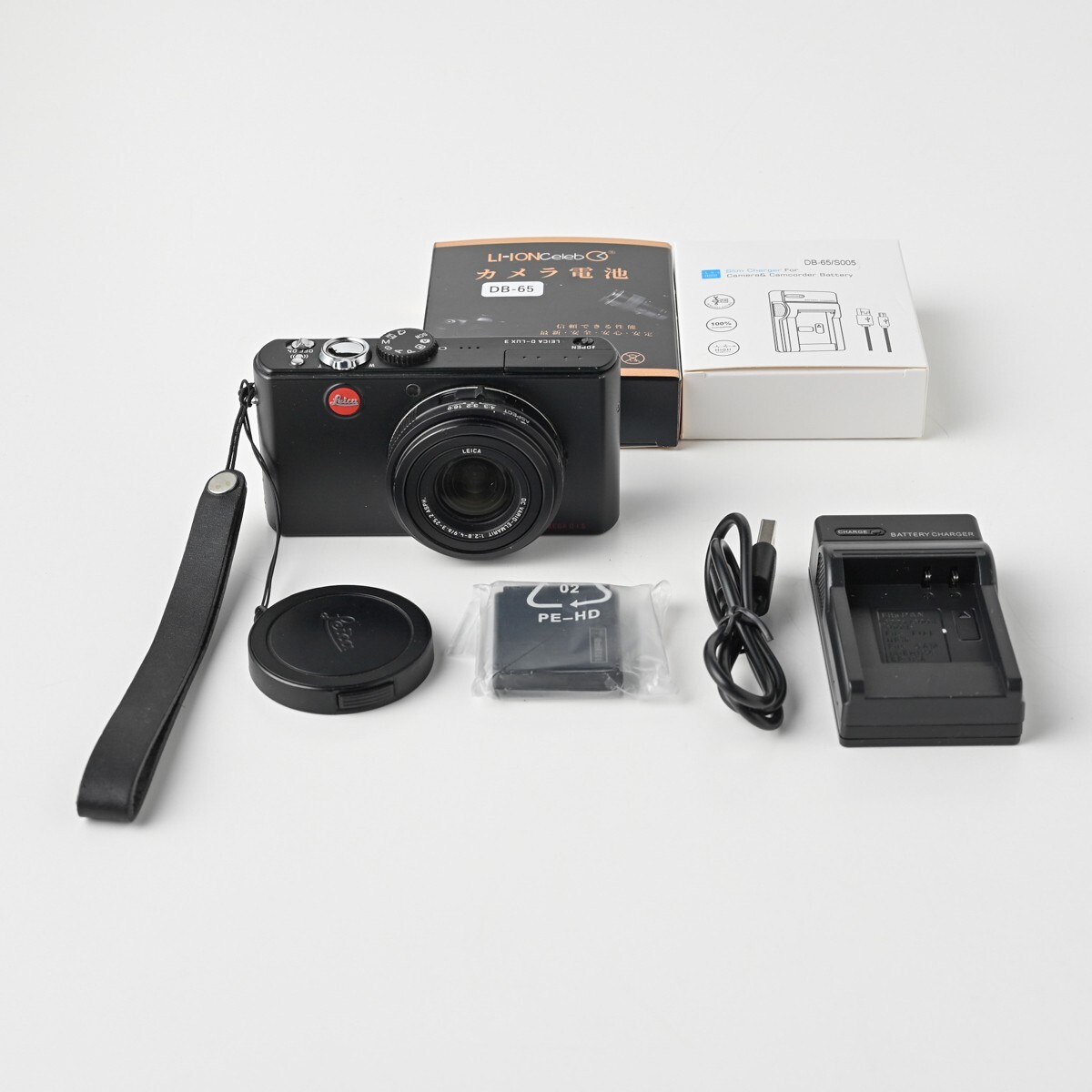 動作確認済 LEICA D-LUX 3 コンパクトデジタルカメラ ブラック/黒 バッテリー2点 充電器 ストラップ付 付属品 ライカ 光学機器拍卖