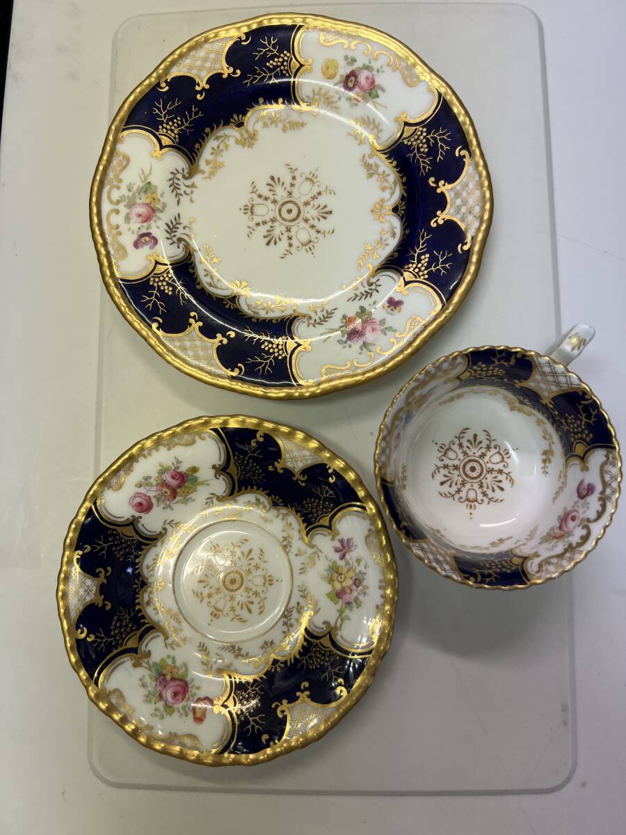 コールポート バットウィングトリオセット カップアンドソーサー ケーキ皿 イギリス Coalport ケーキ皿一部欠けあり画像7枚目拍卖