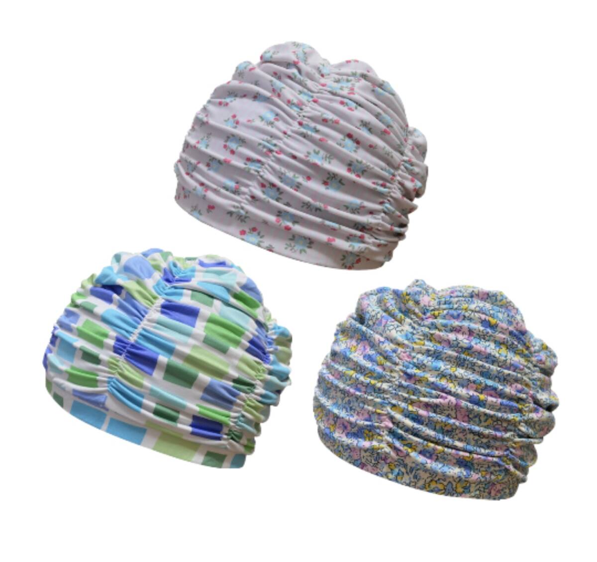 新品 ふんわり スイムキャップ ゆったり フリーサイズ 3点セット 拍卖