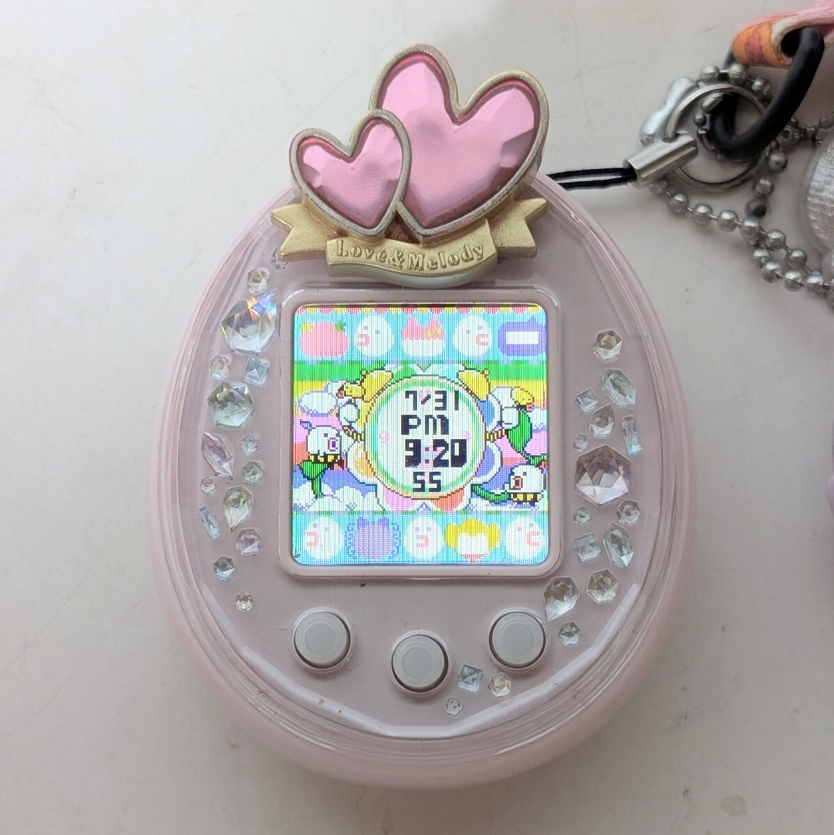 BANDAI バンダイ たまごっちピース ラブメロ たまデコピアス Tamagotchi P's love&melody Ver. ピンク 新品電池 通電確認済み拍卖