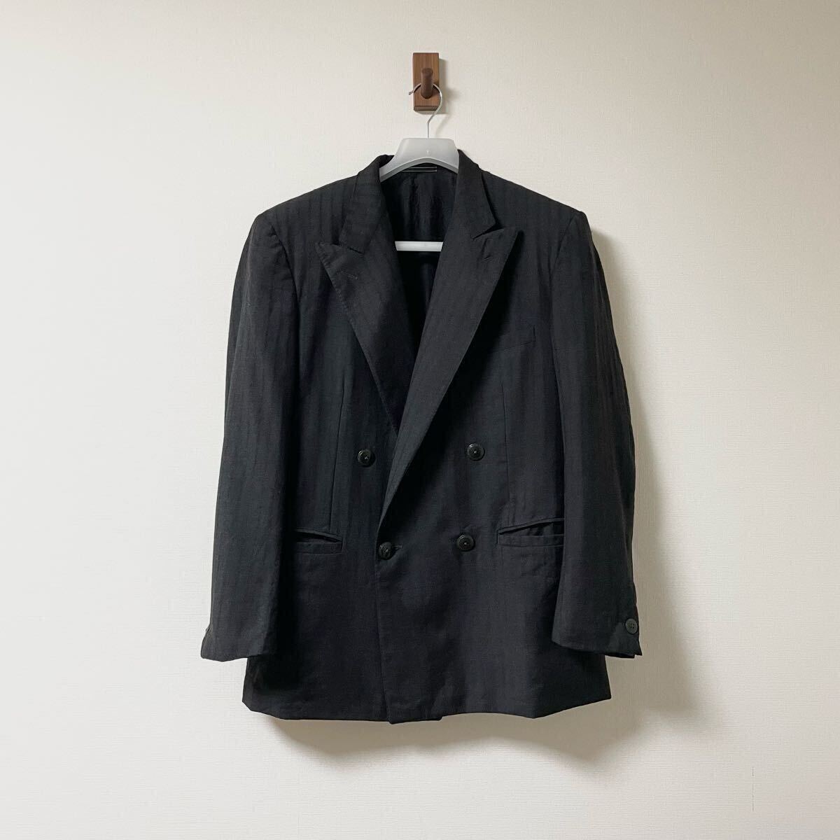 GIANNI VERSACE セットアップ ウール テーラードジャケット スラックス パンツ ストライプ拍卖