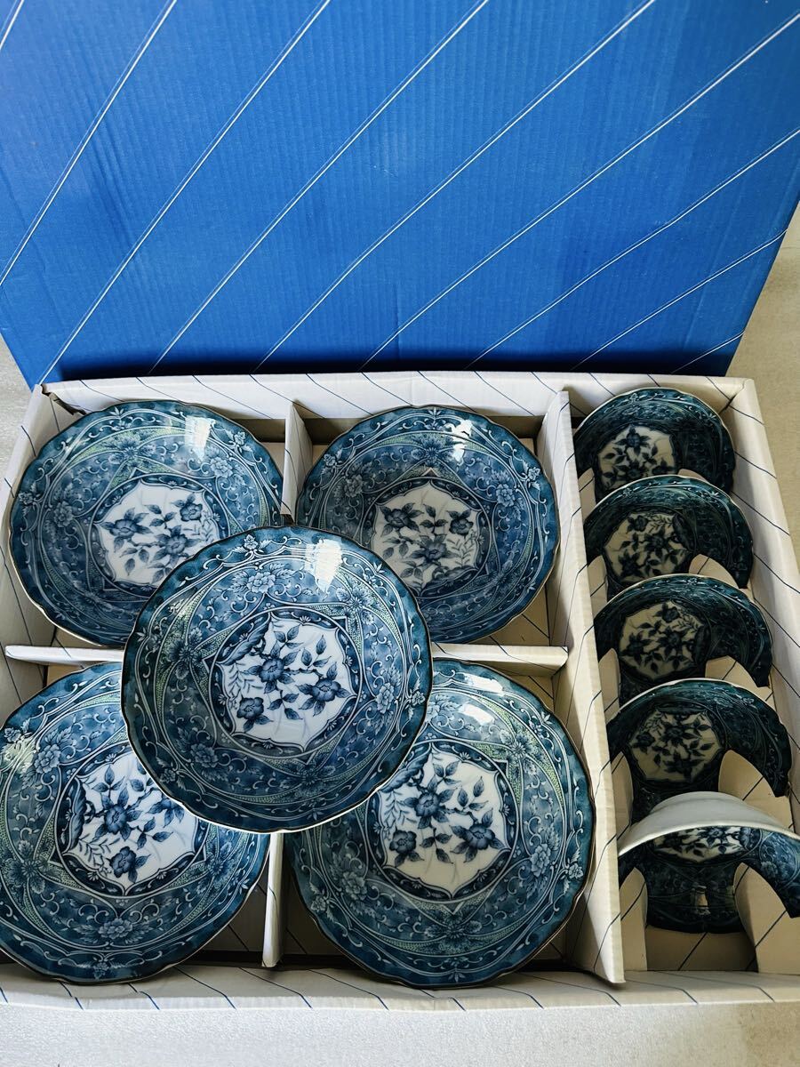 昭和レトロ 昭峰作 中皿 中鉢5枚 小皿 小鉢5枚の全10枚セット【未使用保管品】拍卖