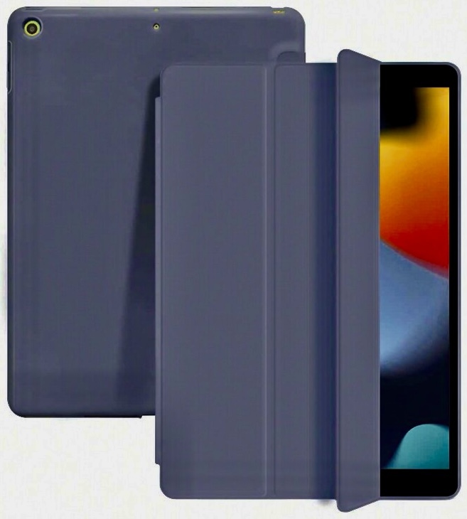 IPad 10.2 タブレットケース 7/8/9th 世代カバー ネイビー 新品/送230〜拍卖