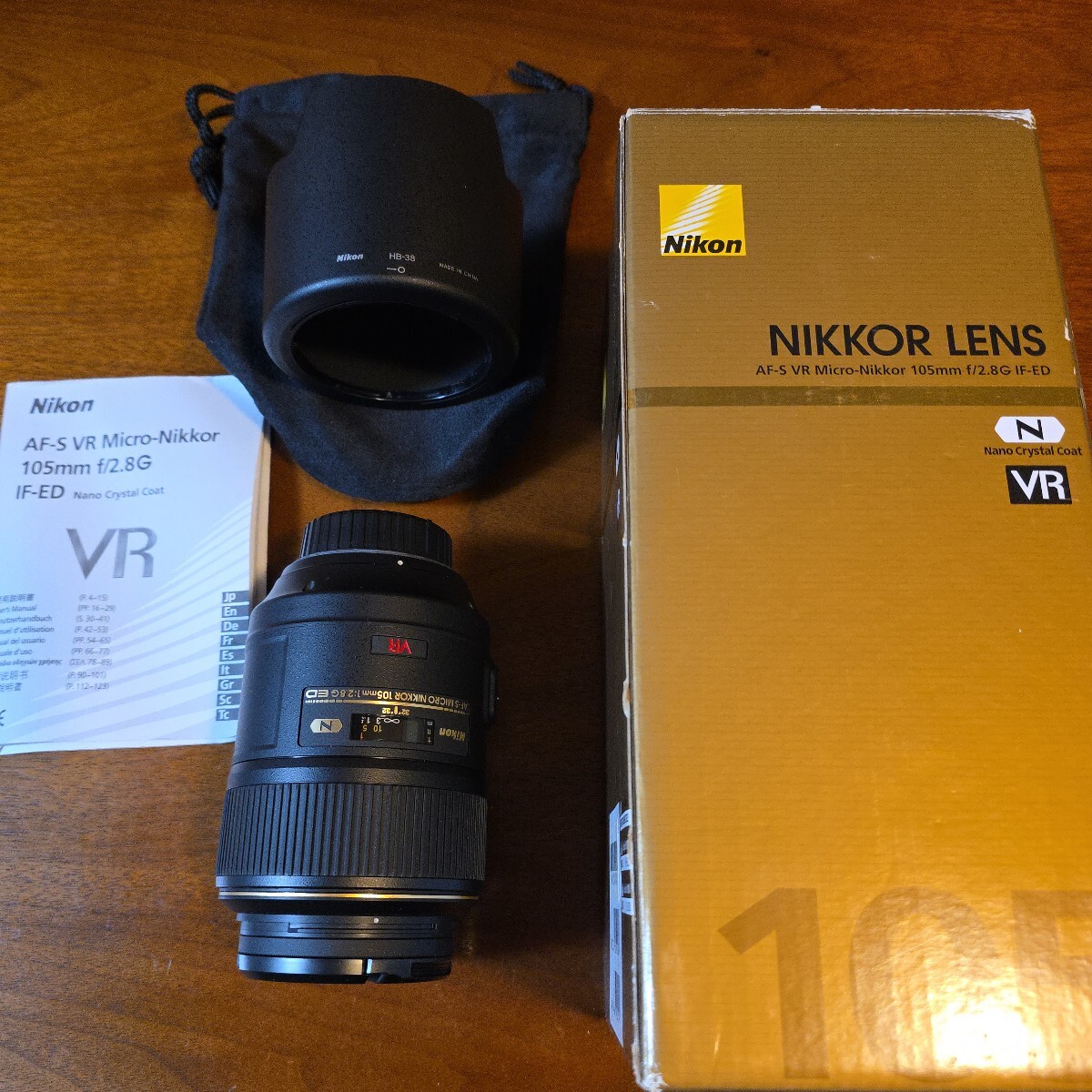 超美品 Nikon ニコン 単焦点レンズ AF-S VR Micro-Nikkor 105mm F2.8G IF-ED 元箱付き拍卖