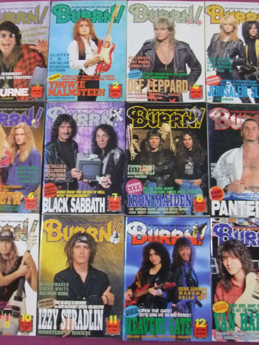 ■B2075/★【BURRN!/12冊まとめてセット】/1992-1993年/オジー・オズボーン、イングヴェイ・マルムスティーン、デフ・レパード 等■拍卖