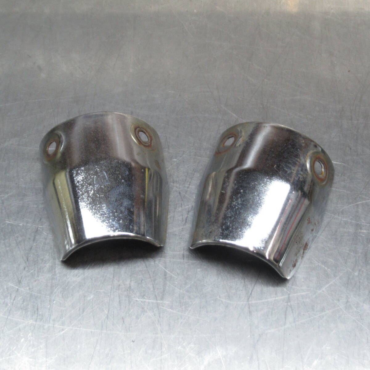 スズキ GS400 GS400E GS425 等 純正 マフラーカバー マフラープロテクター 2個セット 当時物【060】USA-P-658拍卖