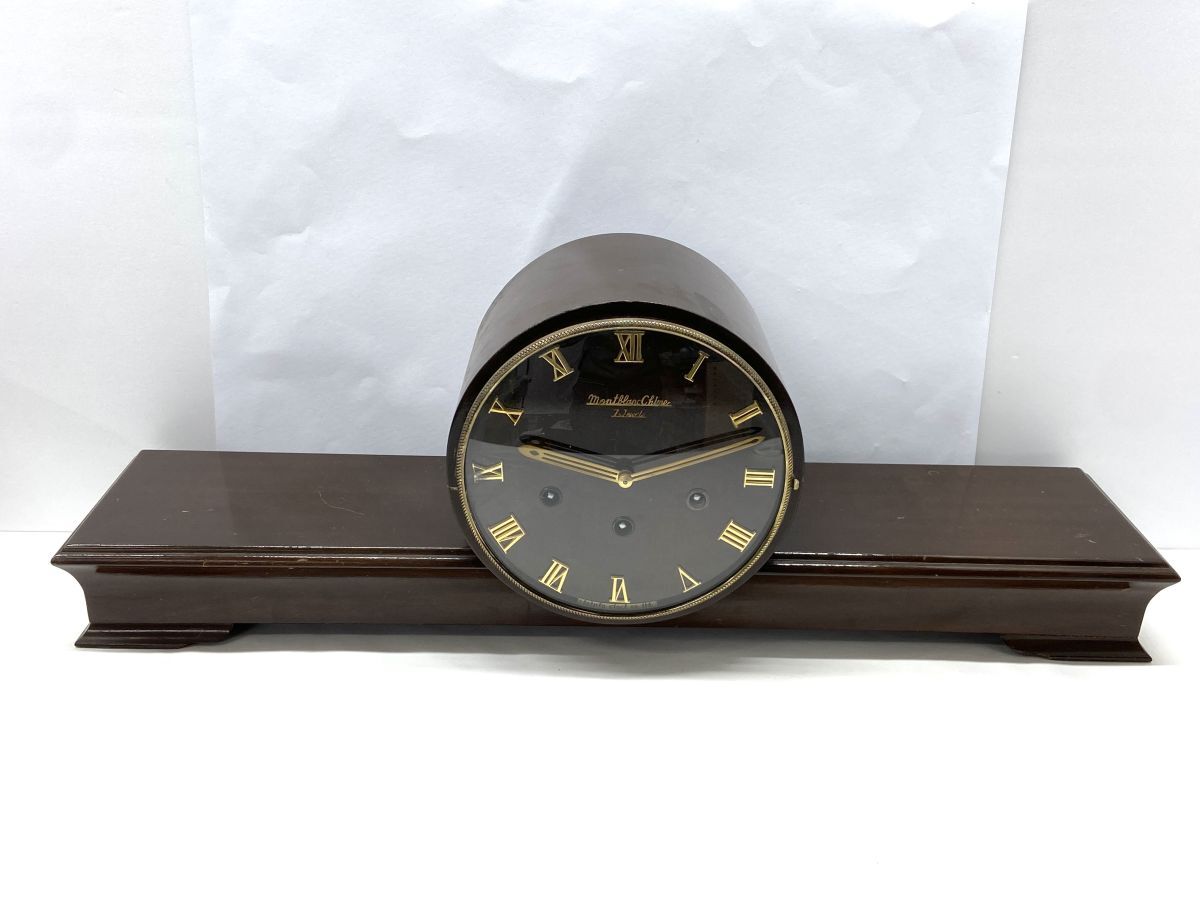 【R930】Montblanc Chime/モンブランチャイム ゼンマイ式 置時計 日の出時計 動作品 レトロ インテリア 当時物 機械式 b拍卖