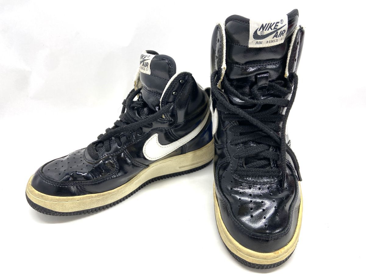 【R997】24cm NIKE AIR FORCE 1 SHEED 302640-011 ナイキ エア フォース ワン ハイ ラシード・ウォーレス スニーカー ブラック 中古 b拍卖