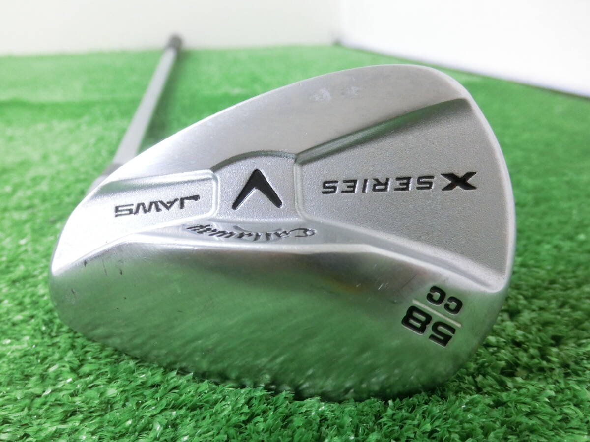 ♪Callaway キャロウェイ X SERIES JAWS R 58-CC ウェッジ 58°/純正スチールシャフト N.S.PRO 950GH FLEX-S 中古品 P0456♪拍卖