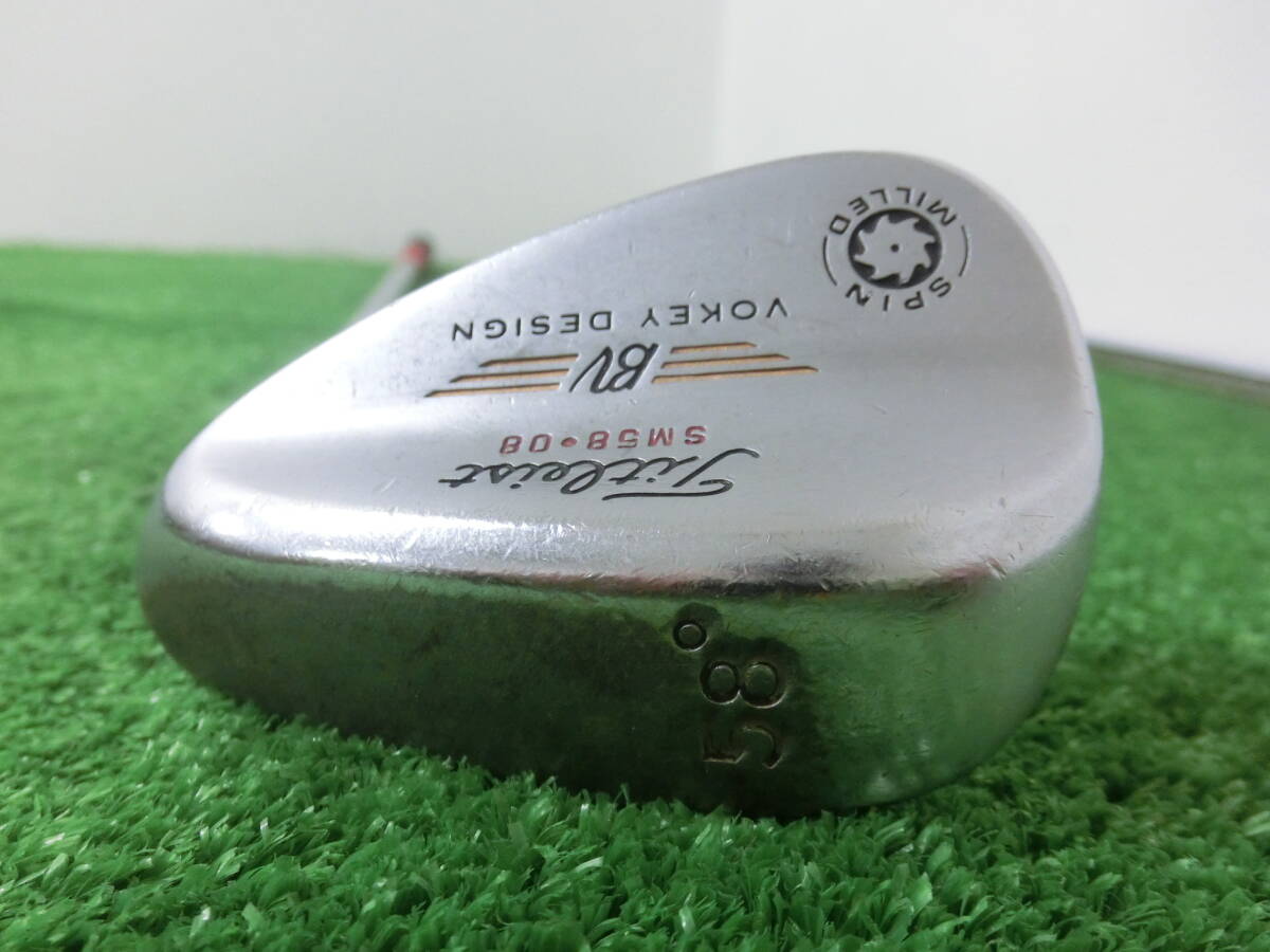 ♪Titleist タイトリスト BV VOKEY DESIGN SPIN MILLED SM58-08 ウェッジ 58°/スチールシャフト Dynamic Gold FLEX-? 中古品 P0477♪拍卖