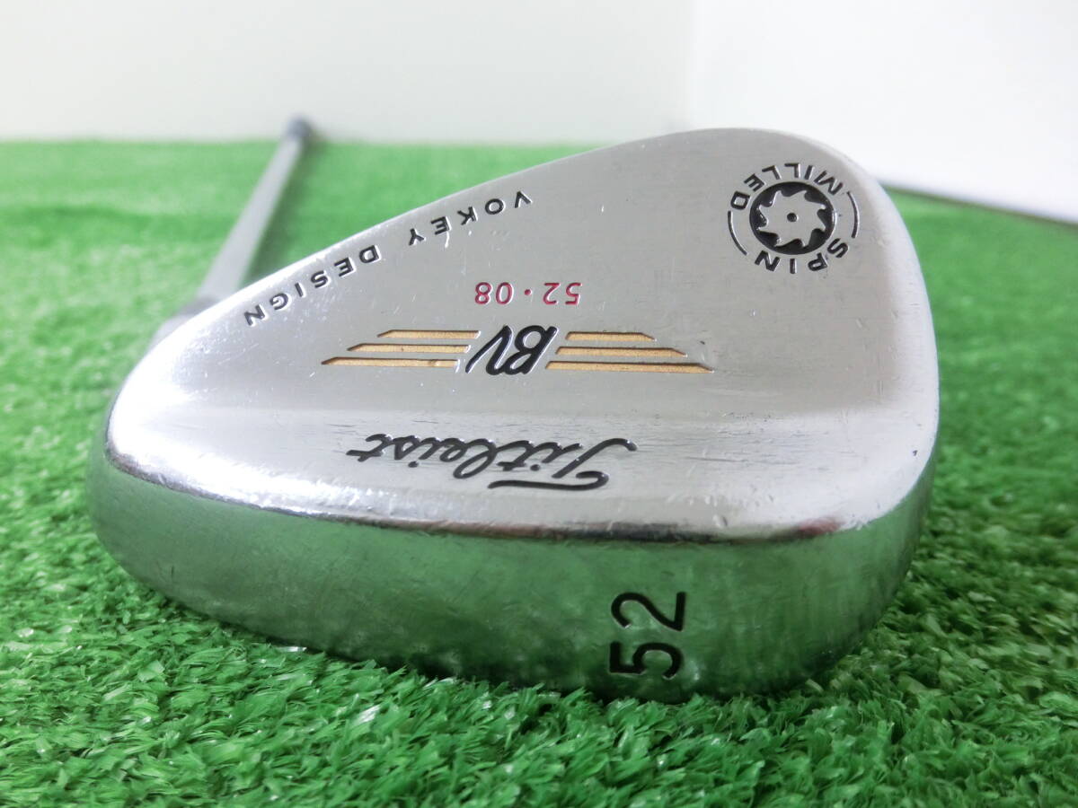 ♪Titleist タイトリスト BV VOKEY DESIGN SPIN MILLED C-C SM52-8 ウェッジ 52°/スチールシャフト Dynamic Gold FLEX-S200 中古品 P0500拍卖