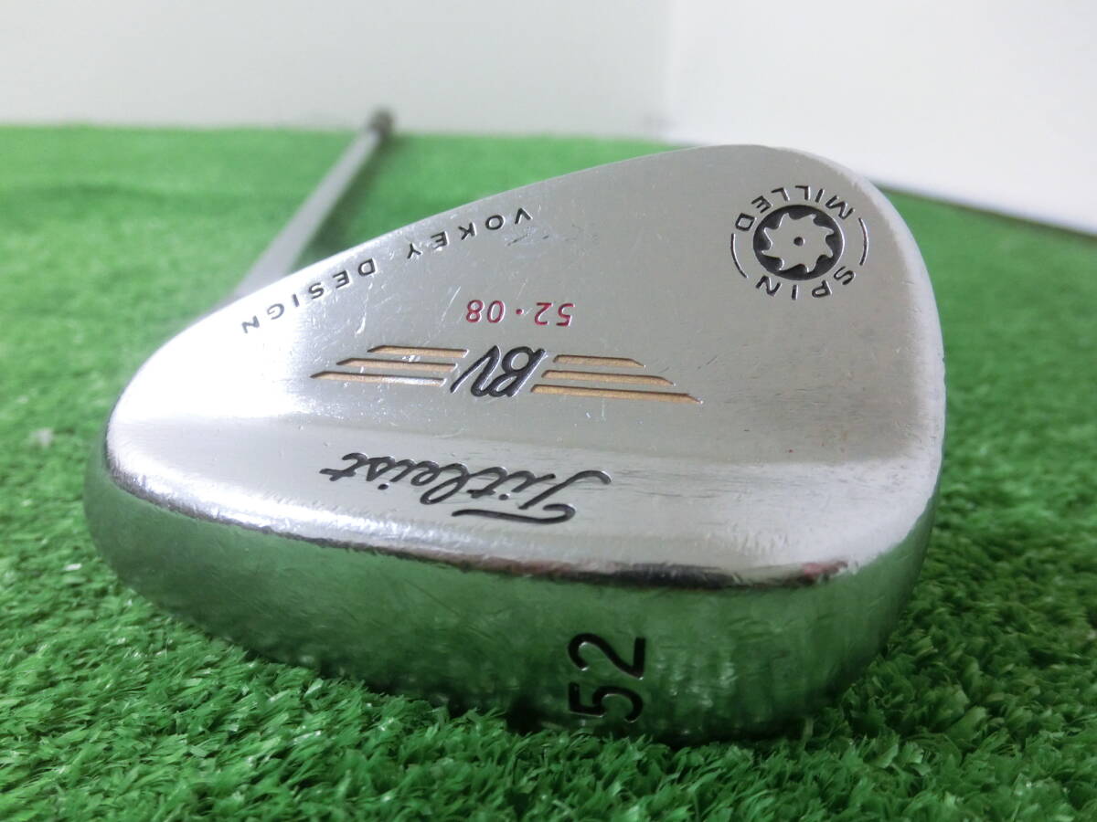 ♪Titleist タイトリスト BV VOKEY DESIGN SPIN MILLED C-C 52-8 ウェッジ 52°/純正スチールシャフト Dynamic Gold FLEX-? 中古品 P0501♪拍卖