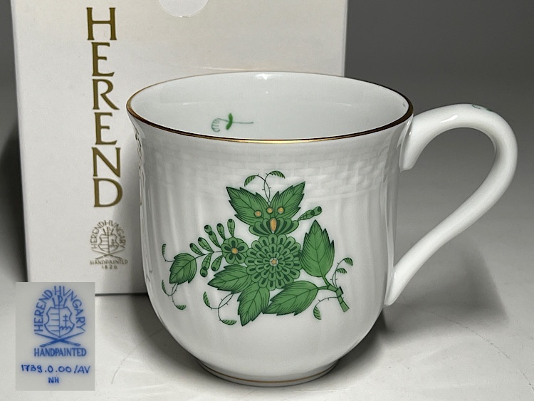 【瑞】ヘレンド HEREND アポニーグリーン マグカップ拍卖