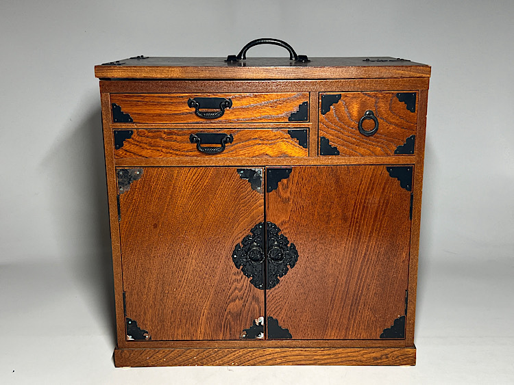 【瑞】和家具 アンティーク文机 収納台 折り畳み式 小物入れ拍卖