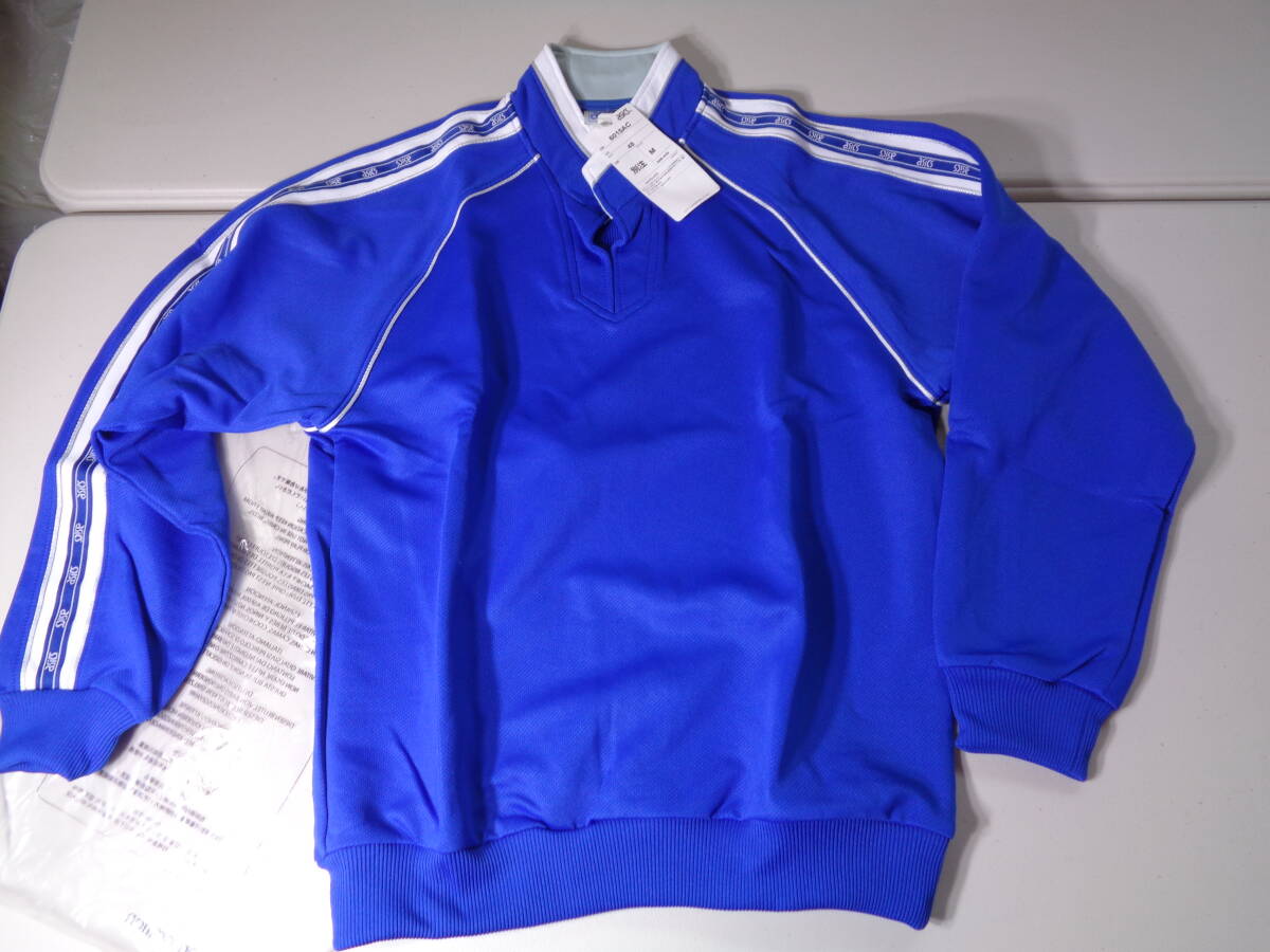 M(身長170) ブルー 6015AC asics かぶり ジャージ 上着● 体操 レトロ ●保管品拍卖
