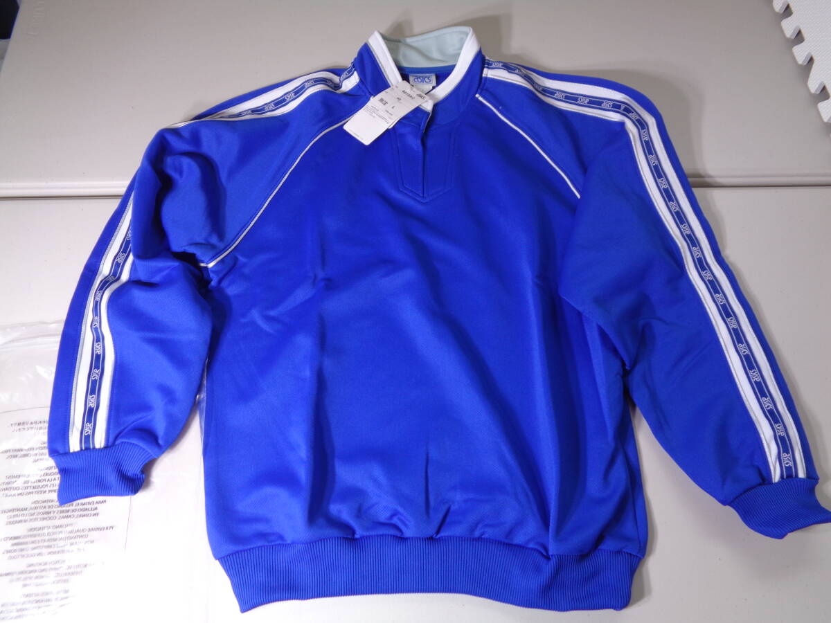 L(身長175)ブルー 6015AC asics かぶり ジャージ 上着 ●保管品●レトロ 拍卖