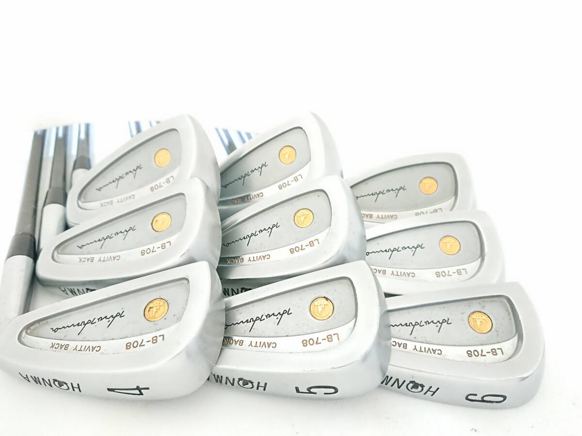 本間ゴルフ◆◆ 金メダル 軟鉄鍛造 HONMA LB-708 CB FORGED 24K.GP GOLD 3星★★★ 3S-NSLTC FLEX R-1 豪華9本組!!!◆◆定価¥112万円!!!拍卖
