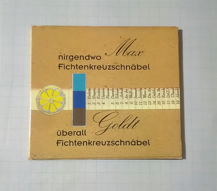 ジャーマン宅録ポップ Max Goldt - Nirgendwo Fichtenkreuzschnabel, Uberall Fichtenkreuzschnabel マックス・ゴルト ストレンジポップ拍卖