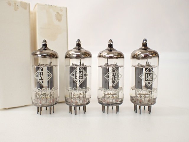 TELEFUNKEN テレフンケン ECC83 真空管 ダイヤマーク無し 4本セット 箱付き □ 73ECE-56拍卖