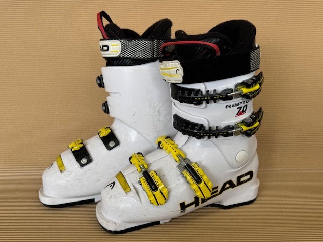 4卍1974 子供 レーシング スキーブーツ HEAD ヘッド RAPTOR ラプター JR 23/23.5cm 281mm 中古 ※異臭有《店頭引渡し可/札幌/美しが丘店》拍卖