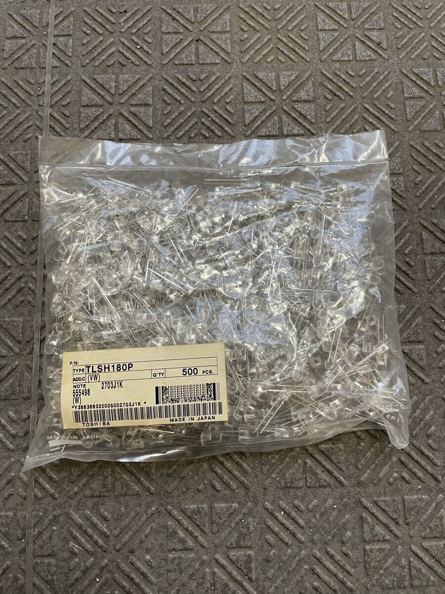 東芝 TOSHIBA TLSH180P LEDランプ LED素子 砲弾型 φ5mm 緑色 500PCS 500個 まとめ売り 未使用品拍卖