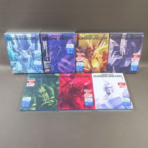 KA897●「機動戦士ガンダムUC(ユニコーン) 1~7 初回生産限定版」Blu-ray全7巻セット (6、7巻は初回限定版)拍卖