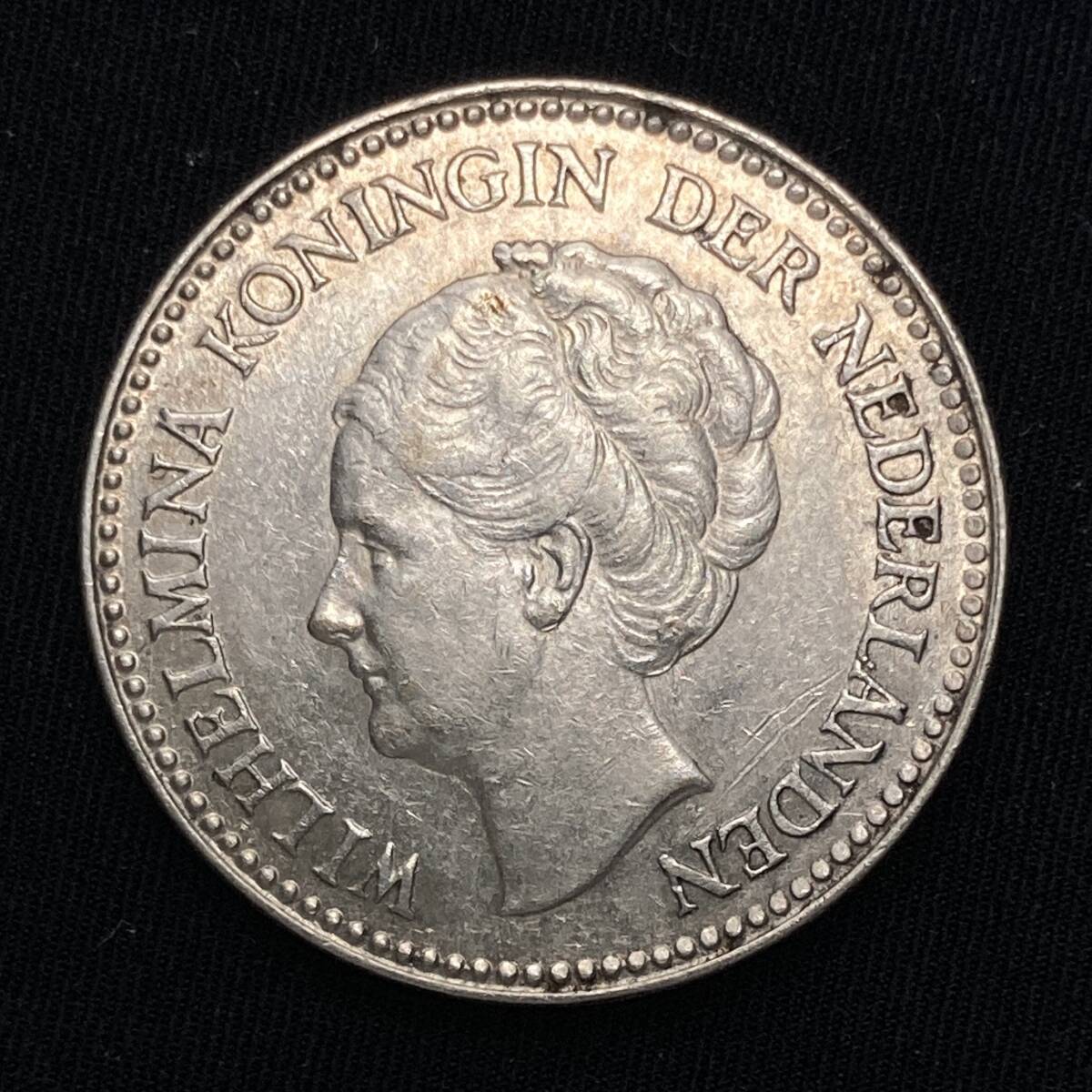 1円スタート! ★オランダ 1929年 1/2ギルダー銀貨・アンティーク コイン拍卖