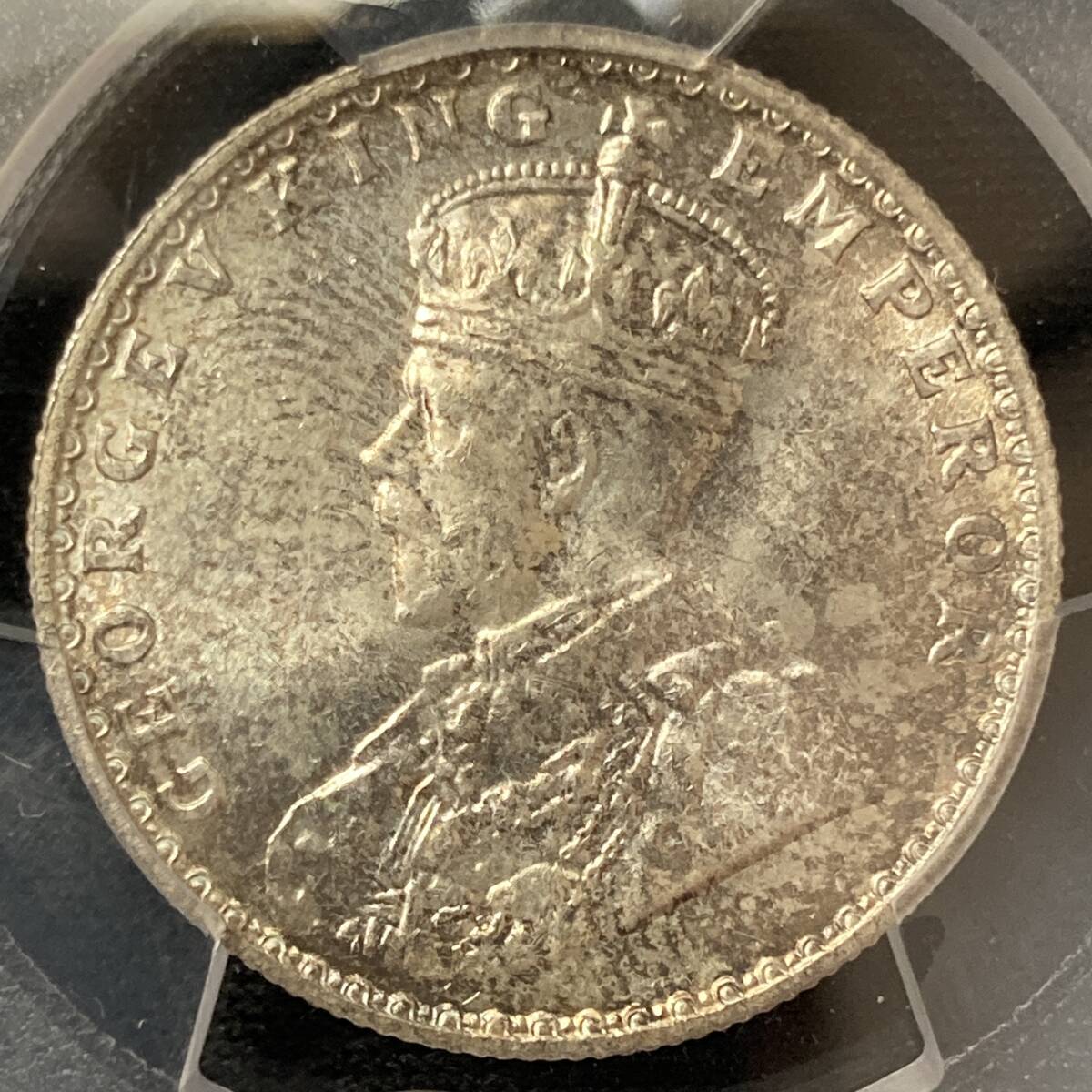 1円スタート! ★ PCGS MS65 インド・1/2ルピー銀貨 1936 (B)★外国コイン★アンティークコイン 拍卖