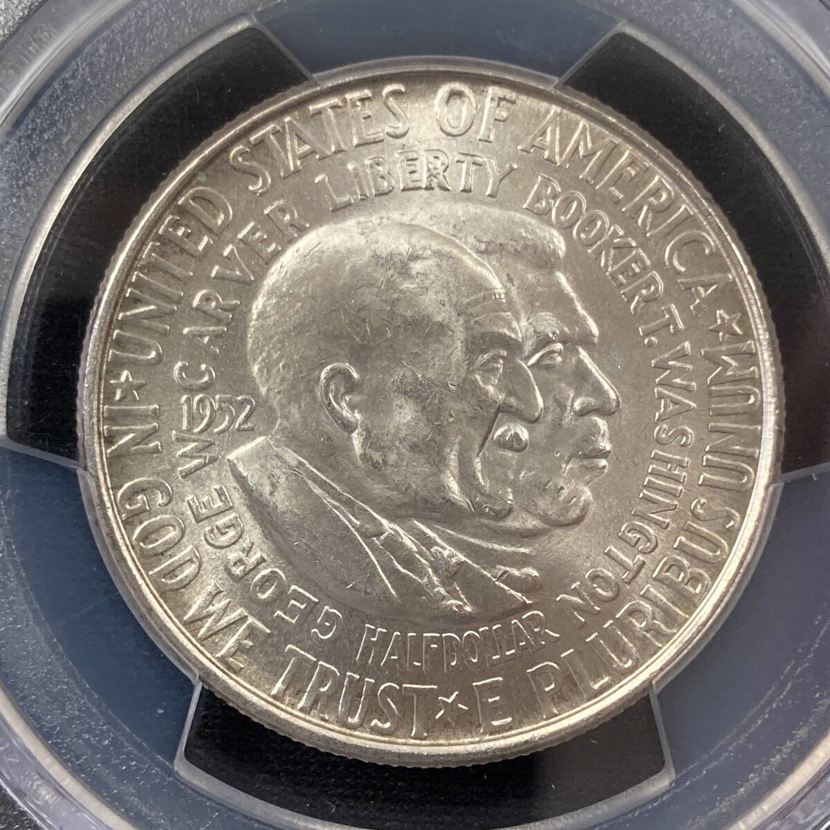 1円スタート! ★ PCGS MS65 アメリカ 50セント ジョージ・ワシントン・カーヴァー 記念銀貨(1952年)★外国コイン★アンティークコイン 拍卖
