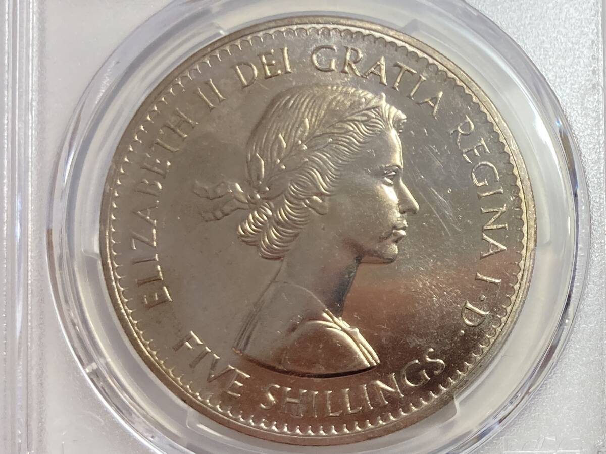 1円スタート!★PCGS PL64 イギリス 1クラウン 1960年★アンティーク コイン★世界コイン拍卖