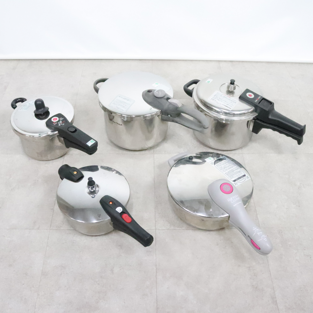 ★圧力鍋5点まとめ PRESSURE COOKER 5.5L TRANSTHERM CH・IH 2L 6L 家庭用圧力鍋 調理器具 _MFH_C1118-F00C拍卖