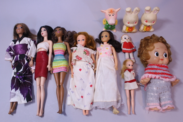 j-7339 人形まとめて バービー人形など 11点拍卖