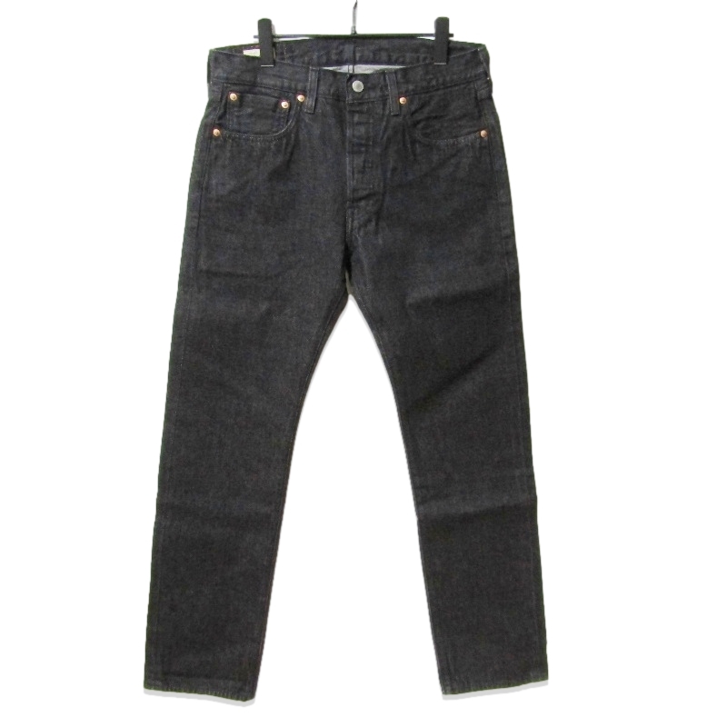 美品 Levis リーバイス デニムパンツ PC9-00501-3654 501 ボタンフライ 赤耳 ストレート カンボジア製 ブラック 黒 31 27111713拍卖