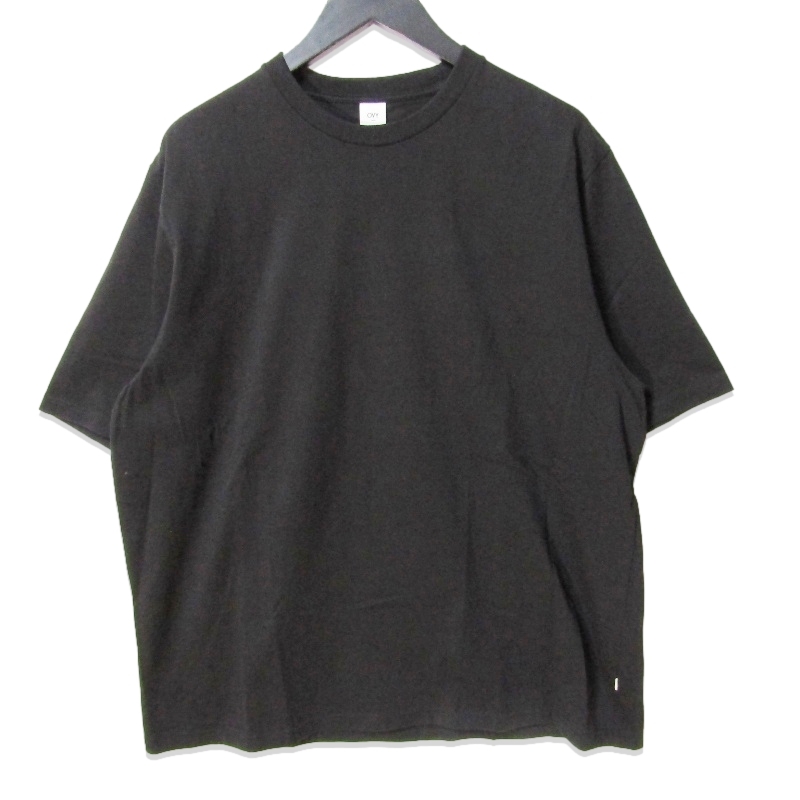 美品 OVY オヴィ Fine Cotton Basic T-shirts 半袖Tシャツ 日本製 ブラック 黒 XL 27111679拍卖