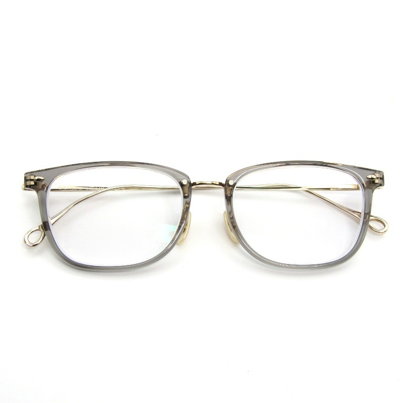 美品 ENALLOID エナロイド メガネフレーム ONE FACE 02 度入り 日本製 ワンフェイス02 スクエア コンビ クリアブラック 65008998拍卖