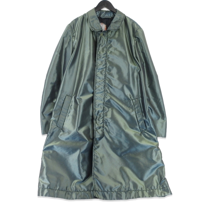 美品 ISSEY MIYAKE MEN イッセイミヤケメン コート ME51FA227 総柄 日本製 玉虫色 グリーン 3 70017159拍卖