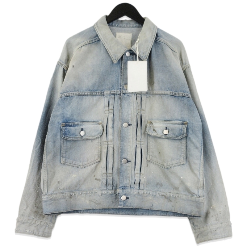 未使用 ANCELLM アンセルム AGING DENIM JACKET ANC-JK49 デニムジャケット ヴィンテージ加工 ライトインディゴ 1 タグ付き 70017211拍卖