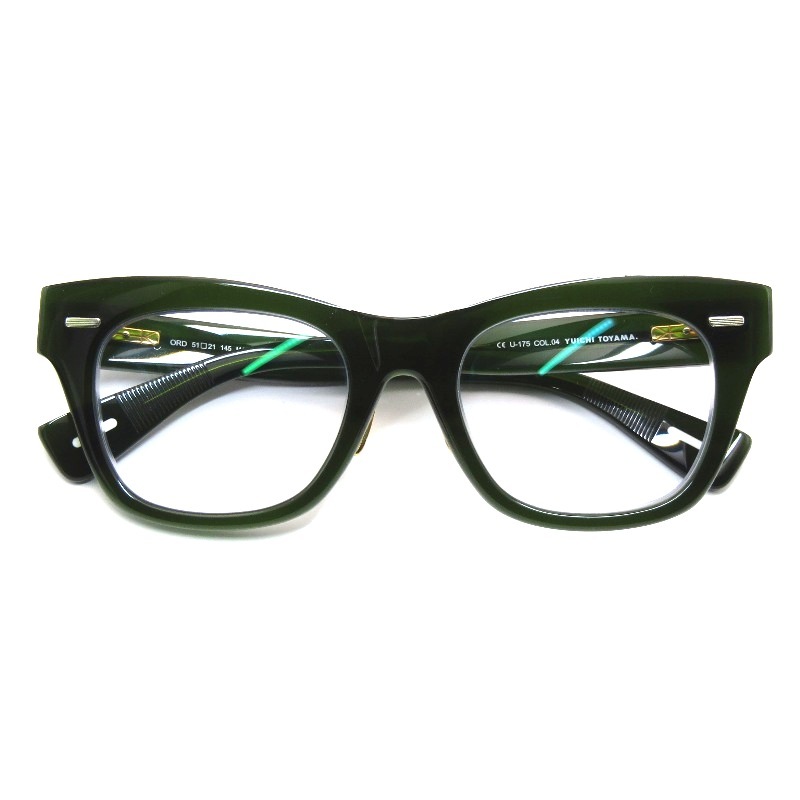 YUICHI TOYAMA. ユウイチトヤマ メガネフレーム U-175 ORD 度入り 日本製 オード ウェリントン 04 Dark green 61004051拍卖