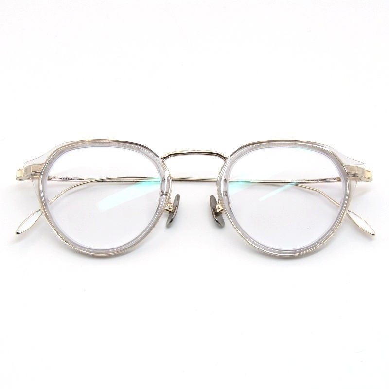 美品 YUICHI TOYAMA. ユウイチトヤマ メガネフレーム U-132 F.Joost 度入り 日本製 F.ヨースト 01 White gold/Clear gray 61004049拍卖
