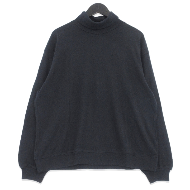 美品 ULTERIOR アルテリア SUPER FINE WOOL COTTON TURTLE-NECK TOP ULCS83-HC149 長袖Tシャツ タートルネック ブラック 黒 3 70017222拍卖