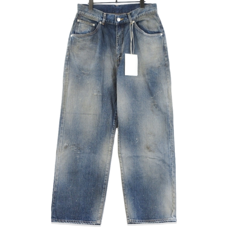 未使用 ANCELLM アンセルム #02 AGING01 ANC-PT97 エイジングデニムパンツ ヴィンテージ加工 インディゴ 2 タグ付き 70017218拍卖