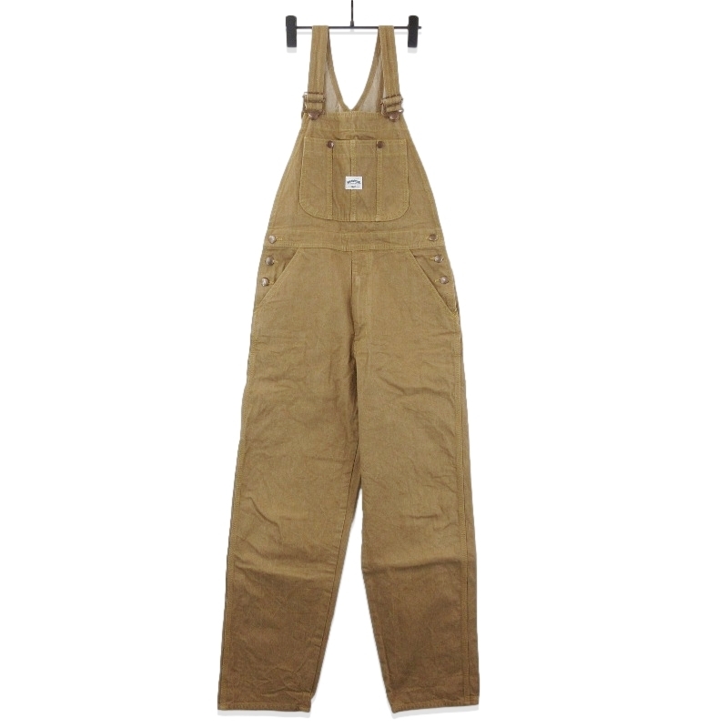 BIG JOHN ビッグジョン オーバーオール WW502K World Workers Overall vintage wash ウォッシュ加工 ブラウン S 71014059拍卖