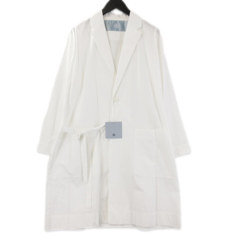 未使用 Dulcamara ドゥルカマラ Labコート D121-C509-T タイプライターコート 日本製 ホワイト 白 0 タグ付き 71014082拍卖