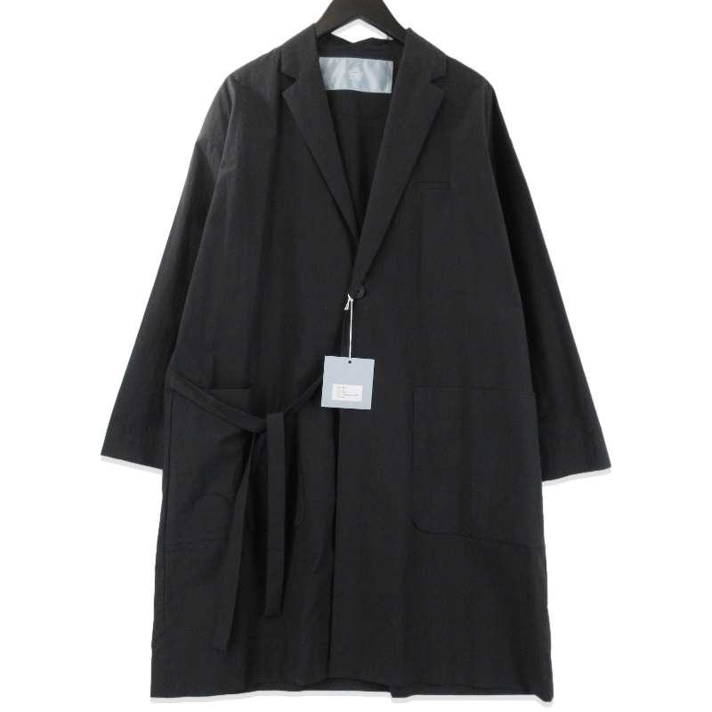 未使用 Dulcamara ドゥルカマラ Labコート D121-C509-T タイプライターコート 日本製 ブラック 黒 0 タグ付き 71014080拍卖