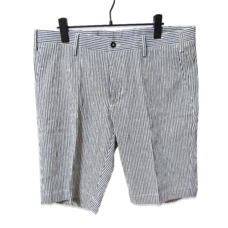美品 LARDINI ラルディーニ ストライプショーツ JPTOKYO3 ストレッチ イタリア製 ブルー 50 27111759拍卖