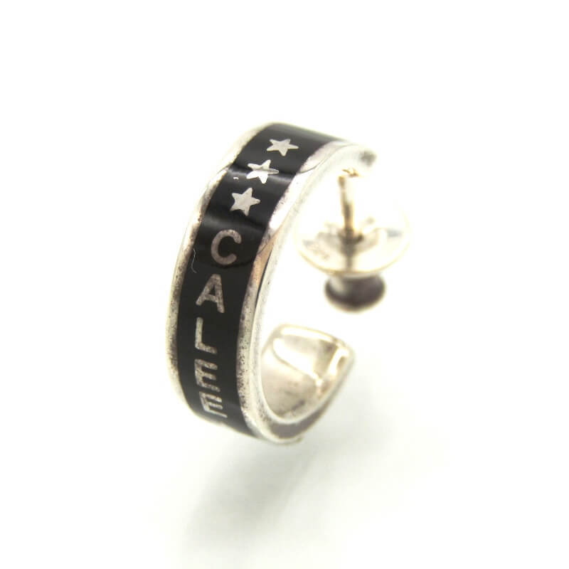 CALEE キャリー ピアス RESIN ROLL SILVER PIERCE レジン ロール フープ SV925 片耳用 ユニセックス 28011230拍卖