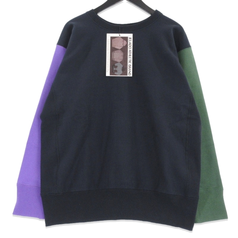 未使用 JELADO ジェラード Crazy Up AB12237 クルーネックスウェット 裏起毛 XL 日本製 クレイジーパターン 42 タグ付き 70017278拍卖